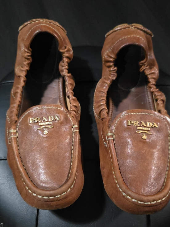 Prada Shoes - Prada Leather Loafers Women's Size 7